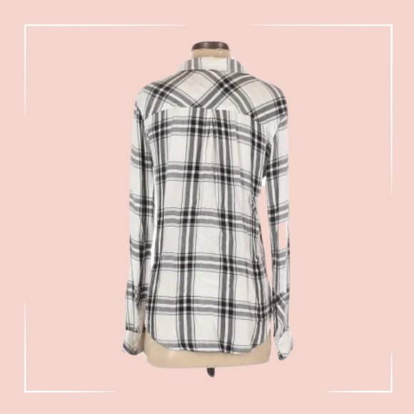 Rails Black and White Plaid Flannel - Picture 2 of 2
